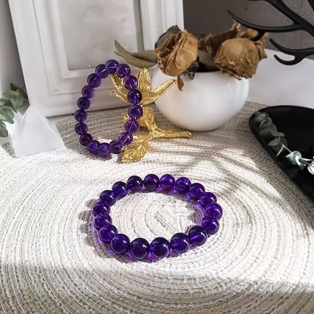 Amethyst Natural Crystal Bead Couple Fortune Gift